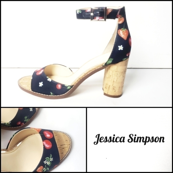 𝅺NEW! JESSICA SIMPSON Navy Maivel Open Toe Sandals 7. - Picture 3 of 10